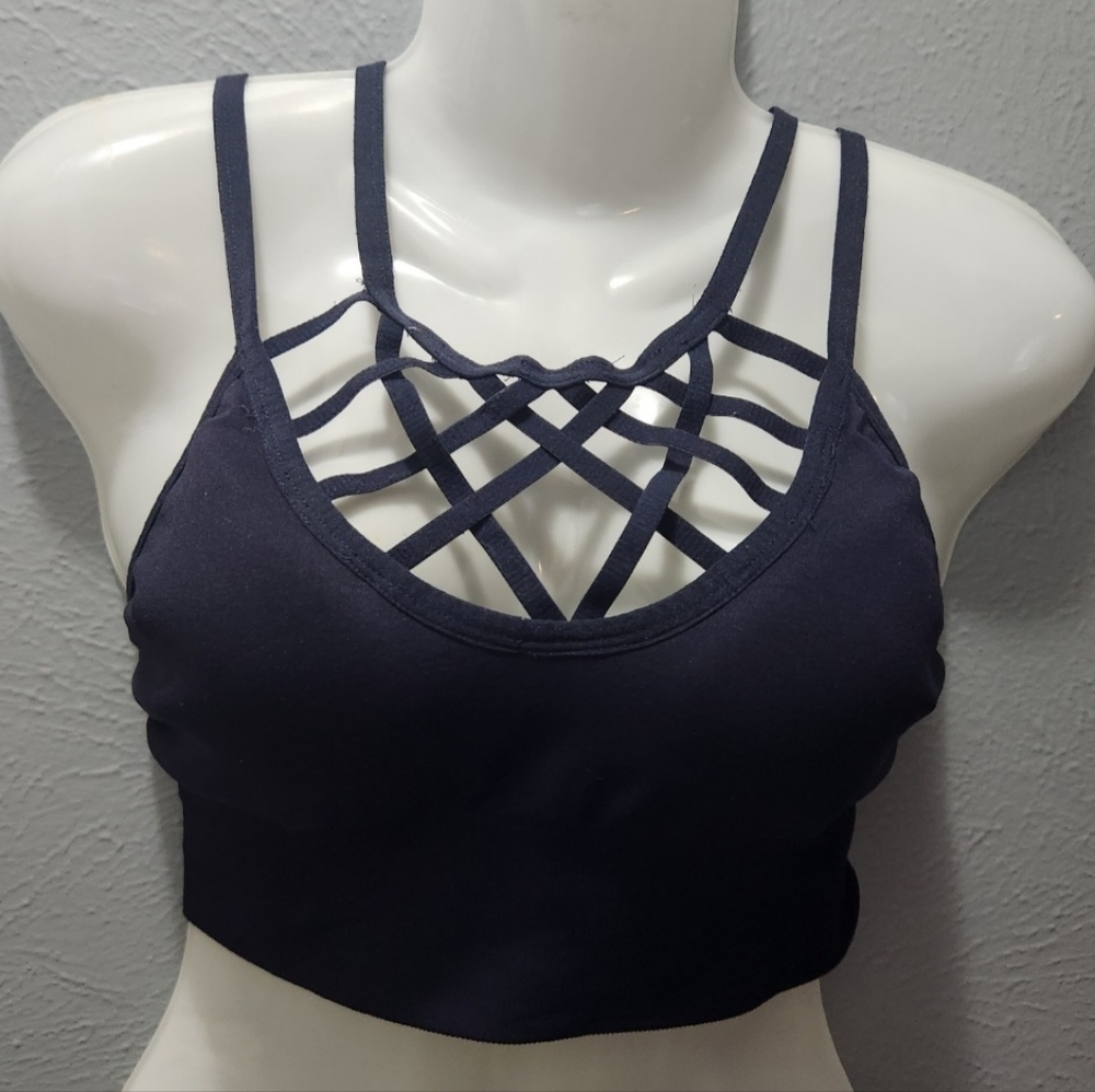 Betsey Johnson Strappy Sports Bra/Crop top
